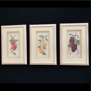 3pc Shadow Box Fruit Kitchen Wall Decor 🆕